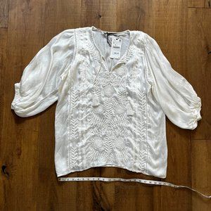 "The Long Embroidered Blouse" by Zara Woman